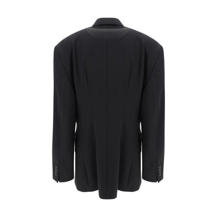 Balenciaga Black Wool Oves Aries Blazer