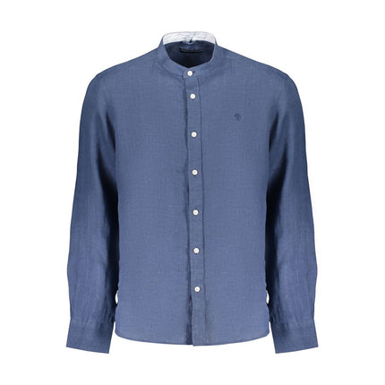 North Sails Blue Linen Mens Shirt