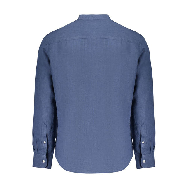 North Sails Blue Linen Mens Shirt