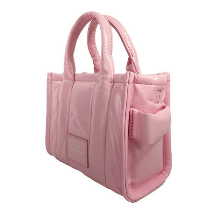 Marc Jacobs The Shiny Crinkle Micro Tote Bubblegum Leather Crossbody