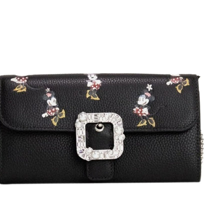 Kate Spade X Disney Black Leather Minnie Mouse Wallet Crossbody Bag
