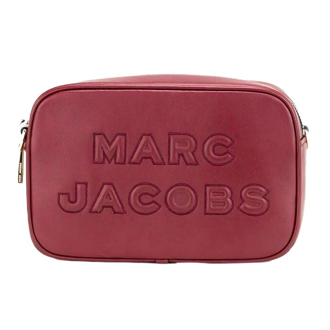 Marc Jacobs Flash Pomegranate Smooth Leather Embossed Camera Crossbody Bag Purse