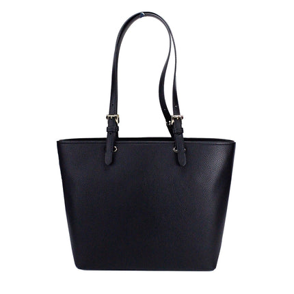 Michael Kors Womens Jet Set Travel Medium Double Pocket Tote Black/SIlver 35F3GTVT8B-001