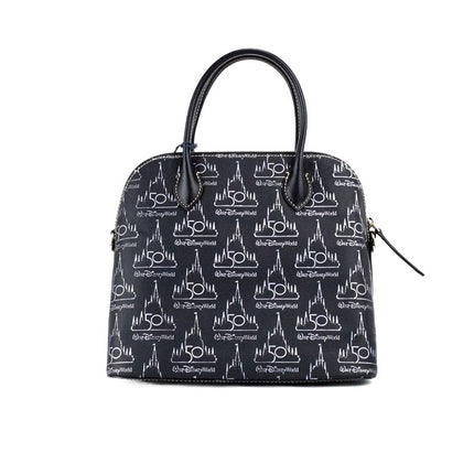 Dooney & Bourke Black Walt Disney World 50th Anniversary Leather Satchel Handbag