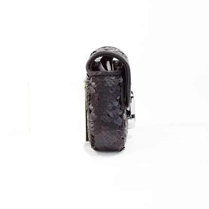 Marc Jacobs The Mini J Marc Shoulder Bag Black Sequined Crossbody Bag