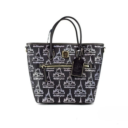 Dooney & Bourke Black Walt Disney World 50th Anniversary Leather Tote Bag
