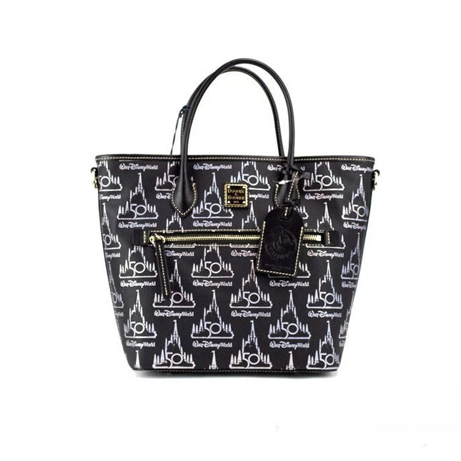 Dooney & Bourke Black Walt Disney World 50th Anniversary Leather Tote Bag