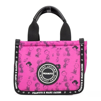 Marc Jacobs X Peanuts Mini Fuchsia Fedora Puffy Nylon Tote Convertible Handbag