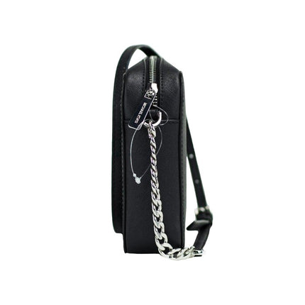 Michael Kors Jet Set Large East West Black Saffiano Leather Crossbody Handbag