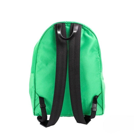 Versace Large Bright Green Nylon Fabric Medusa Shoulder Backpack Bookbag