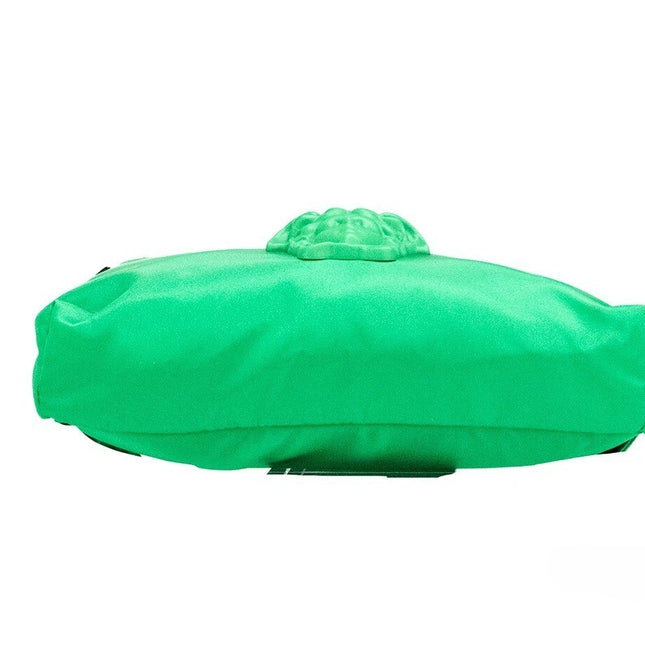 Versace Small Bright Green Nylon Matte Medusa Belt Bag Waist Fanny Pack Purse