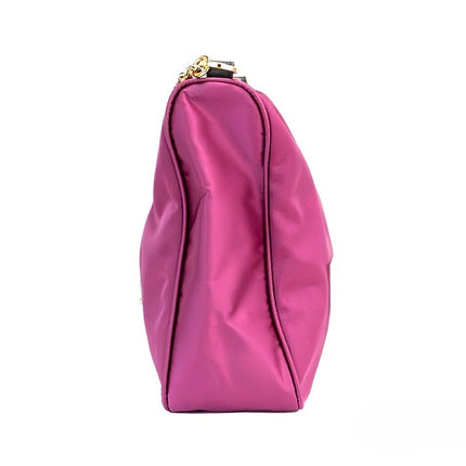 Versace Small Dahlia Nylon Fabric Medusa Pendant Crossbody Shoulder Purse Bag