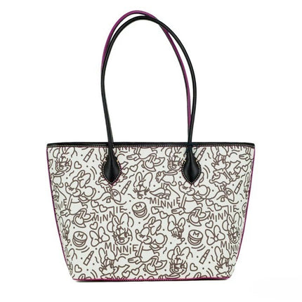 Dooney & Bourke Disney Medium Minnie Mouse Line Art Coated Cotton Tote Handbag
