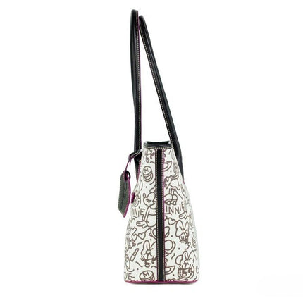 Dooney & Bourke Disney Medium Minnie Mouse Line Art Coated Cotton Tote Handbag