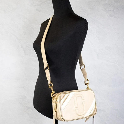 Marc Jacobs The Moto Shot 21 Curds Leather Camera Crossbody Purse Bag