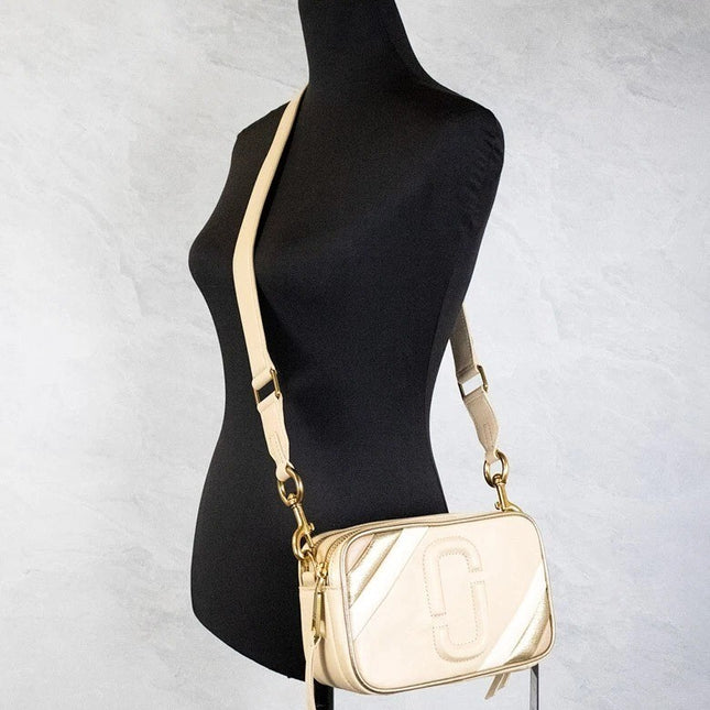 Marc Jacobs The Moto Shot 21 Curds Leather Camera Crossbody Purse Bag