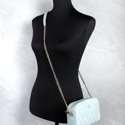 Kate Spade Carey Mini Wild Sage Quilted Smooth Leather Camera Crossbody Bag