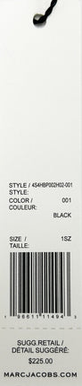 Marc Jacobs Small Black Quilted Backpack Bookbag
