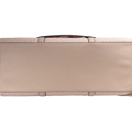 Michael Kors Travel Extra Large Powder Blush PVC Top Zip Weekender Luggage Bag