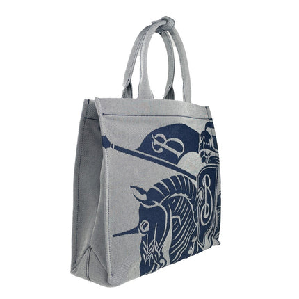 Burberry Navy EKD Canvas Tote Bag With Coin Pouch