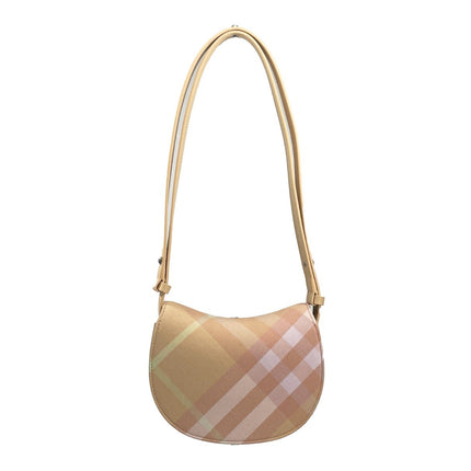 Burberry Mini Check Rocking Horse Crossbody Bag Purse