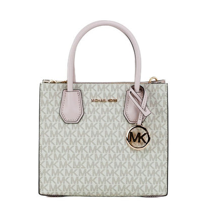 Michael Kors MICHAEL KORS Mercer 35S1GM9M2B Medium Logo And Leather Accordion Crossbody Bag In Powder Blush Multi