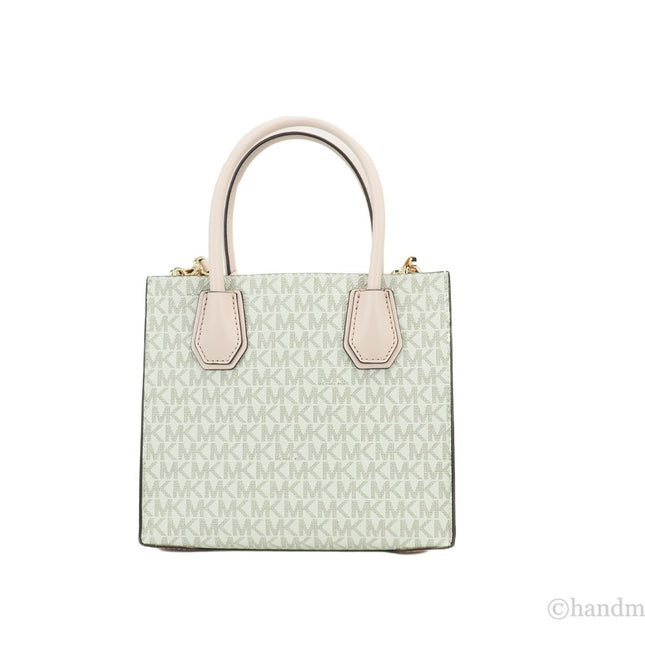 Michael Kors MICHAEL KORS Mercer 35S1GM9M2B Medium Logo And Leather Accordion Crossbody Bag In Powder Blush Multi