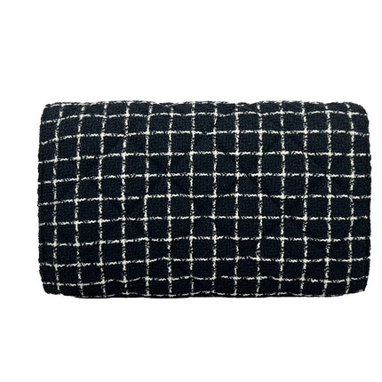 Versace Wallet On A Chain Fabric Black Crossbody Bag