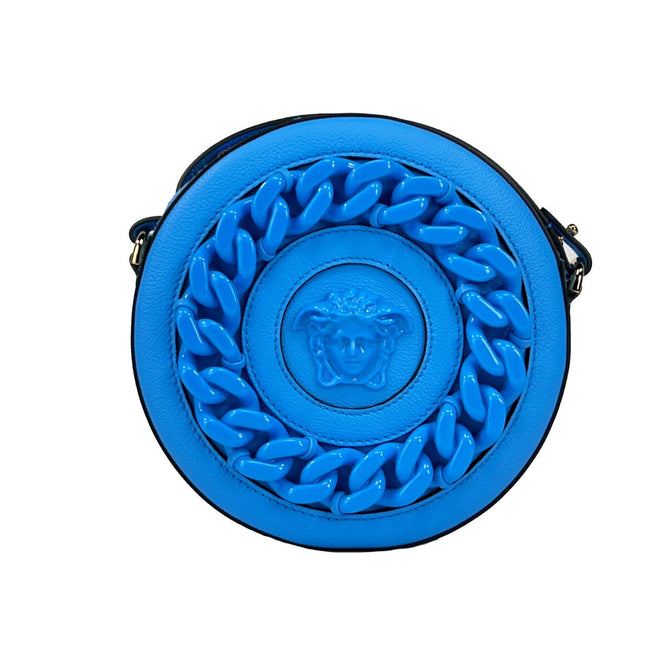 Versace Round Disco Leather Camera Case Crossbody Bag