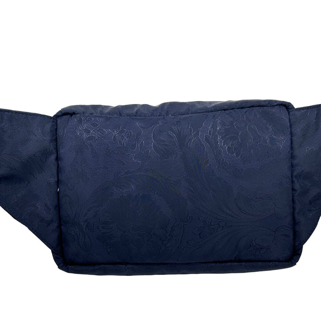 Versace Medusa Navy Nylon Belt Bag Waist Fanny Pack Purse