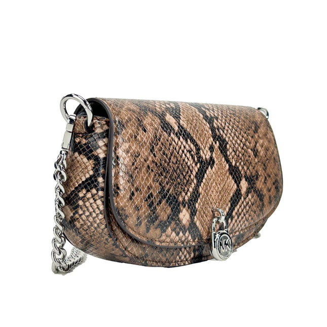 Michael Kors Mila Small Snakeskin Messenger Crossbody Bag