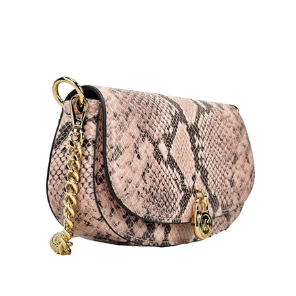 Michael Kors Mila Small Snakeskin Messenger Crossbody Bag