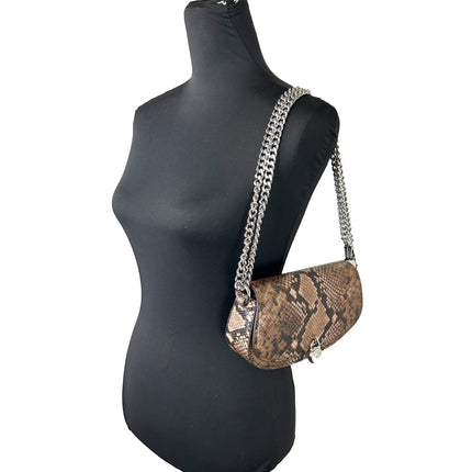 Michael Kors Mila Small Snakeskin Messenger Crossbody Bag