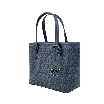 Michael Kors Navy Signature XS Carryall Tote Bag