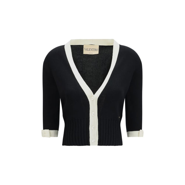 Valentino Black Cotton Cardigan