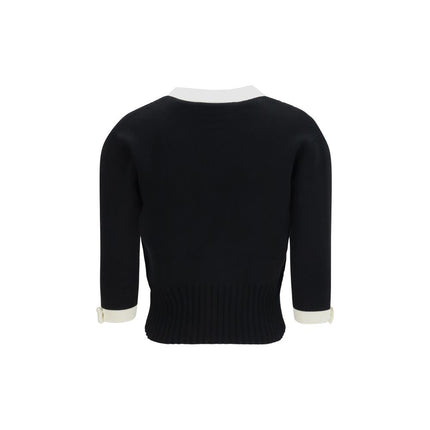 Valentino Black Cotton Cardigan