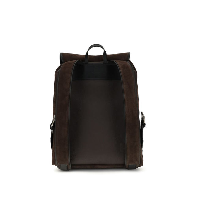 Valentino Garavani Brown Calf Leather Bos Taurus Backpack