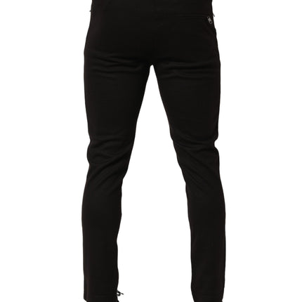 Dolce & Gabbana Black Wool Jogger Men Sweatpants Trouser Pants