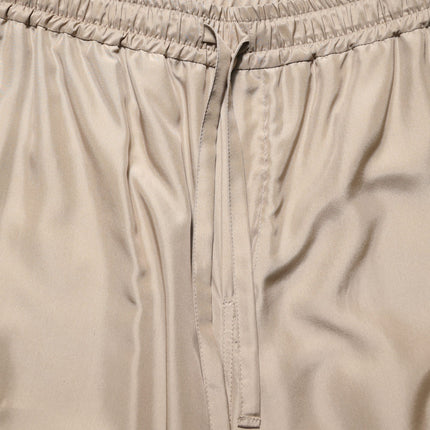 Dolce & Gabbana Brown Ruched Cargo Parachute Men Jogger Pants
