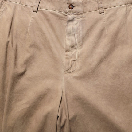 Domenico Tagliente Beige Cotton Straight Leg Men Trouser Pants