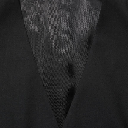 Dolce & Gabbana Black Wool Single Breasted Waistcoat Vest