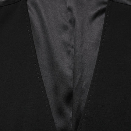 Dolce & Gabbana Black Wool Single Breasted Waistcoat Vest