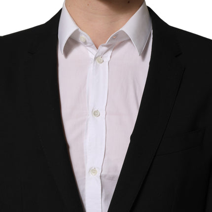 Dolce & Gabbana Black Wool Slim Fit Formal 2 Piece Men Suit