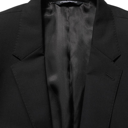 Dolce & Gabbana Black Wool Slim Fit Formal 2 Piece Men Suit