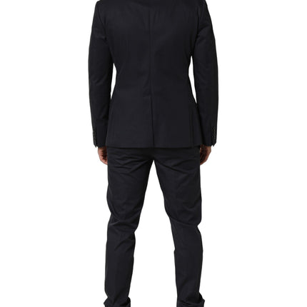 Dolce & Gabbana Blue Cotton Slim Fit Formal 2 Piece Men Suit