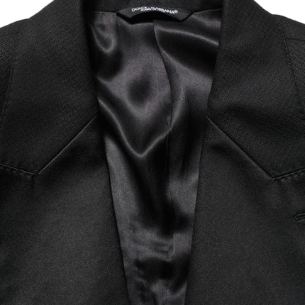 Dolce & Gabbana Black Wool Slim Fit Formal 2 Piece Men Suit