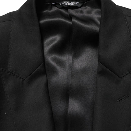 Dolce & Gabbana Black Wool Slim Fit Formal 2 Piece Men Suit