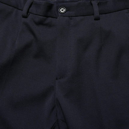 Dolce & Gabbana Black Cotton Tapered Leg Dress Trouser Pants