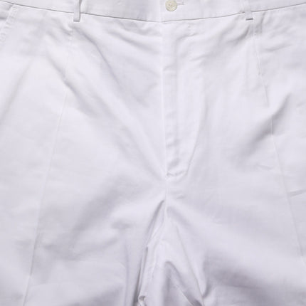 Dolce & Gabbana White Cotton Tapered Leg Dress Trouser Pants