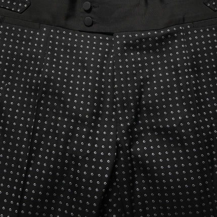 Dolce & Gabbana Black Polka Dot Cotton Dress Trouser Pants